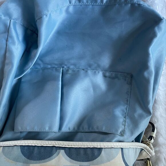 Coach Signature Nylon Blue Scarf Print Hobo Bag 11734 Leather strap and trim. - Picture 14 of 16